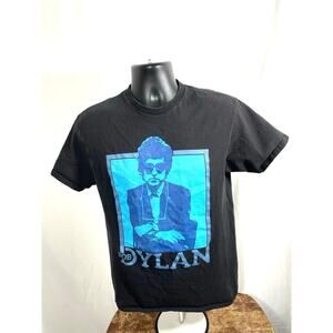Bob Dylan Blue Graphic Band Tee Black Size M